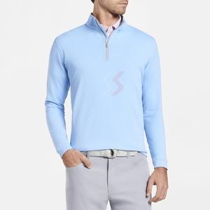 Sudaderas con logotipo personalizado Quarter Zip Camisas Algodón Fleece Plain Fashion Winter Tops Quarter Zip Sudaderas para hombres OEM - Product Image 1