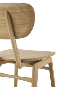 Chaise de salle à manger moins chère en cadre en bois de teck massif de couleur naturelle et matériau de haute qualité pour une utilisation intérieure et extérieure - Product Image 4