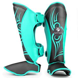 Protèges-tibias de boxe MMA personnalisés en PU pour une protection professionnelle et un soutien des jambes - Product Image 4