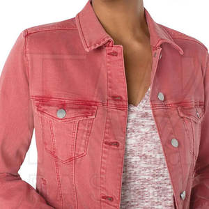 High Street <b>Women</b> <b>Crop</b> Washed Denim Jacket With Customize Design Top Selling Long Sleeve Ladies Denim Jackets - Product Image 3