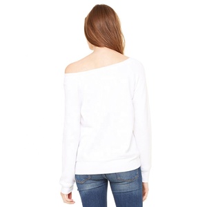 Bella Canvas Suéter de cuello ancho CARDINAL TRIBLEND 50% Poly, 37.5% algodón peinado ringspun 12.5% rayón Mujer SUDADERA DE CUELLO ANCHO - Product Image 5