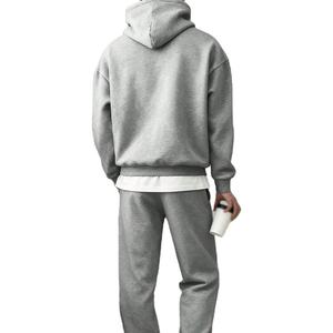 ชุดวอร์มผ้าฟลีซผ้าฝ้ายสำหรับผู้ชาย ชุดกีฬาฤดูหนาว เสื้อฮู้ด กางเกงจ็อกเกอร์ ขายส่ง B2B สำหรับ OEM แบรนด์ส่วนตัว - Product Image 2