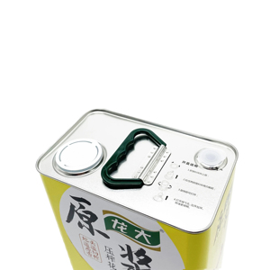 Bidon rectangulaire vide en fer blanc de qualité alimentaire pour huile d'olive 5L avec logo personnalisé, impression offset, surface laquée - Product Image 6