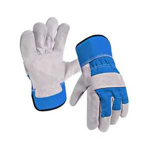 Guantes de trabajo de seguridad duraderos antideslizantes de alta calidad anticorte y antiimpacto de cuero dividido de vaca de Palma única a precio competitivo - Product Image 1