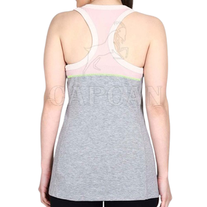 Camiseta sin mangas transpirable cómoda de diseño personalizado para mujer, ropa deportiva de secado rápido y peso pesado, ropa de punto de alta calidad, lo último - Product Image 2