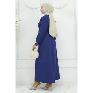 ชุดเซ็ต Indigo Ripped MSW19239-3 สไตล์ลำลองสำหรับใส่ทุกวัน เสื้อทอผสมสแปนเด็กซ์ คอกลม แขนยาว ผ้าโพลีเอสเตอร์ 100% ไซส์ XS ถึง 5XL ความยาวระดับกลาง สำหรับฤดูใบไม้ร่วง ลายโลโก้สีพื้น - Product Image 4