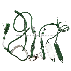 Laisse de fauconnerie de style arabe de qualité supérieure comprenant Jesses, pivotant et laisse en cuir souple - Product Image 5