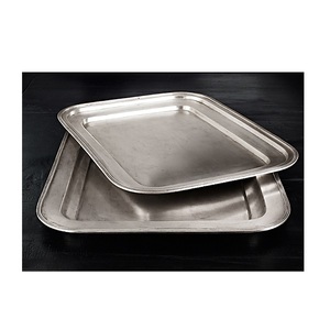 Bandeja Rectangular plateada de gran calidad para servir comida, fabricante, con mango - Product Image 3