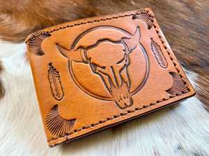 Cartera de Cuero Genuino con Diseño Animal Grabado a Mano, Estilo Vintage, Unisex, de Lujo, Resistente, con Bordado Ecuestre - Product Image 5