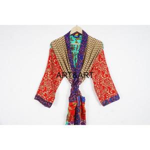 ชุดเดรสผ้าไหมวินเทจสำหรับผู้หญิงชุดกิโมโนผ้าส่าหรีแบบอินเดียเข็มขัดกิโมโนยาวระบายอากาศได้ดีสำหรับอาบน้ำชุดฮันนีมูนเพื่อนเจ้าสาว - Product Image 6