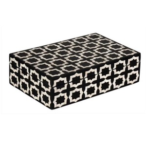 กล่องเครื่องประดับไม้สำหรับตกแต่งทำจากเรซินแบบแฮนด์เมดเป็นมิตรกับสิ่งแวดล้อมศิลปะพื้นบ้านฮวงจุ้ยที่เก็บดอกไม้ของขวัญอินเดีย - Product Image 1