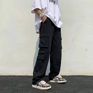 2025 Streetwear pantalones casuales para Hombres estilo hip-hop cómodos sueltos rectos diseño de pierna ancha lona ligera moda para hombres - Product Image 5
