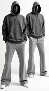 Vêtements de sport décontractés pour hommes en gros, ensembles de survêtements de jogging personnalisés pour hommes, survêtements en polyester et coton pour hommes - Product Image 3