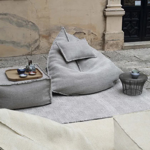 Modern <b>Waterproof</b> Bean Bag Chair <b>Cover</b> with Removable Fabric <b>Cover</b> High Quality Material for Indoor and Outdoor Use - Product Image 3