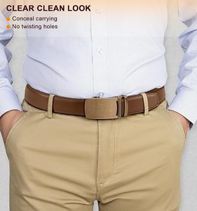 Ceintures habillées pour hommes en cuir véritable, nouveau design élégant, avec boucle en alliage à verrouillage automatique, haute qualité OEM - Product Image 6