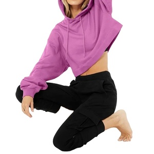 High Quality Breathable Men Crop Top Hoodies 100% Cotton Embroidered Customized Logo Winter Season Wholesale Price OEM Service - Product Image 2