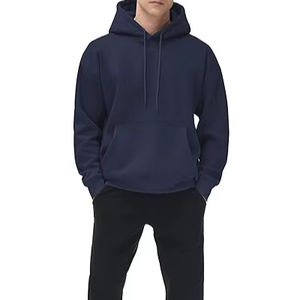 Sweat à capuche doublé imprimé en relief avec logo personnalisé, teint en pièce, pour l'hiver - Marque privée OEM en polyester - Product Image 1