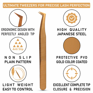 <b>Compact</b> Durable Stainless Steel Eyelash Tweezers New Arrival Beauty <b>Makeup</b> Tool for Personal Care Pointed for Eyebrow Volume - Product Image 2