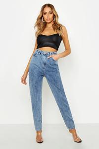 Pantalones vaqueros azules ajustados rectos de pierna ancha, pantalones vaqueros en blanco, ropa de calle de Fitness para mujer, pantalones vaqueros ajustados transpirables para mujer - Product Image 4