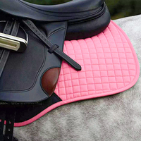 Sous-selle d'équitation réglable en satin pour saut d'obstacles, prix de gros, avec doublure en polycoton et mousse antidérapante pour entraînement et compétition