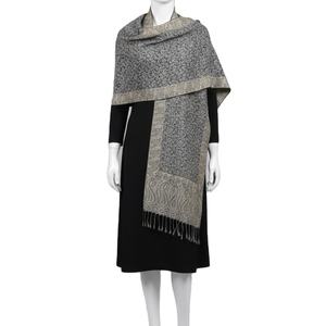 ผ้าคลุมไหล่พรีเมียมลายดอกไม้เพสลีย์แบบยาวสำหรับผู้หญิง ทำจากวิสโคส ทนทาน เหมาะสำหรับฤดูหนาว - Product Image 1