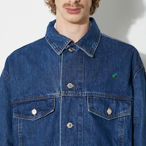 Chaqueta vaquera de alta calidad para hombre, estampado de logotipo personalizado, pantalones vaqueros de algodón con estilo, prendas de vestir exteriores, diseño Vintage de Color sólido - Product Image 3