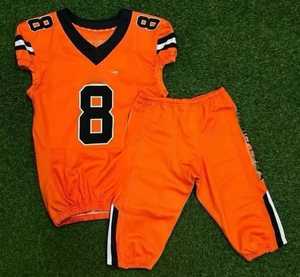 Uniformes de football américain de jeunesse de sublimation conçus sur mesure de la plus haute qualité pantalon intégré en jersey sergé - Product Image 6