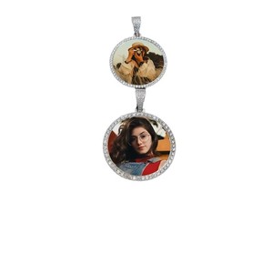 Collier commémoratif personnalisé en argent sterling 925 pour femme avec photo RIP, moissanite taille brillant, bijoux hip-hop plaqué diamant Tishya - Product Image 1