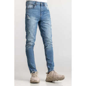 กางเกงยีนส์ทรงบูทคัทสีน้ำเงินสไตล์วินเทจ Y2K ดีไซน์ปะติดปะต่อแบบกลางลำตัว ผ้าเดนิมถักหลวมๆ สีเข้ม ปะติดปะต่อสีสันสดใส สไตล์ฮิปฮอป สำหรับฤดูหนาว - Product Image 1