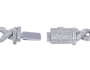 Fully Iced Out Bling Bling Hip Hop S925 Silver Moissanite <b>VVS</b> Clarity <b>Diamond</b> Cuban Link <b>Chain</b> For Men - Product Image 4