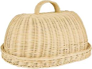 Plateau alimentaire OEM 2026 avec couvercle, pour conserver les gâteaux, en rotin tissé à la main, en paille, personnalisé, fabriqué au Vietnam - Product Image 3