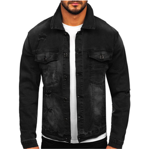 Vestes en jean non doublées à coupe Cowboy pour hommes, taille-XXL-Veste universitaire décontractée chaude d'hiver en denim - Product Image 1