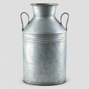 กระป๋องนมชุบสังกะสีแนววินเทจแบบชนบทด้ามจับทนทานสำหรับบ้านสวนห้องครัวพื้นที่ตกแต่งกลางแจ้ง - Product Image 3
