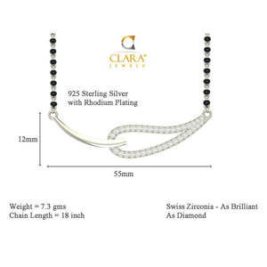 Compre un Conjunto de Mangalsutra de Plata Pura, Joyería Fina con Diamante de Corte Esmeralda Chapado en Oro, para Regalo de Boda o Fiesta para Esposa - Product Image 4