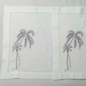 Manteles individuales tradicionales bordados con Árbol de coco absolutamente hermoso, diseño de patrón sólido hecho a mano por trabajadores calificados - Product Image 5