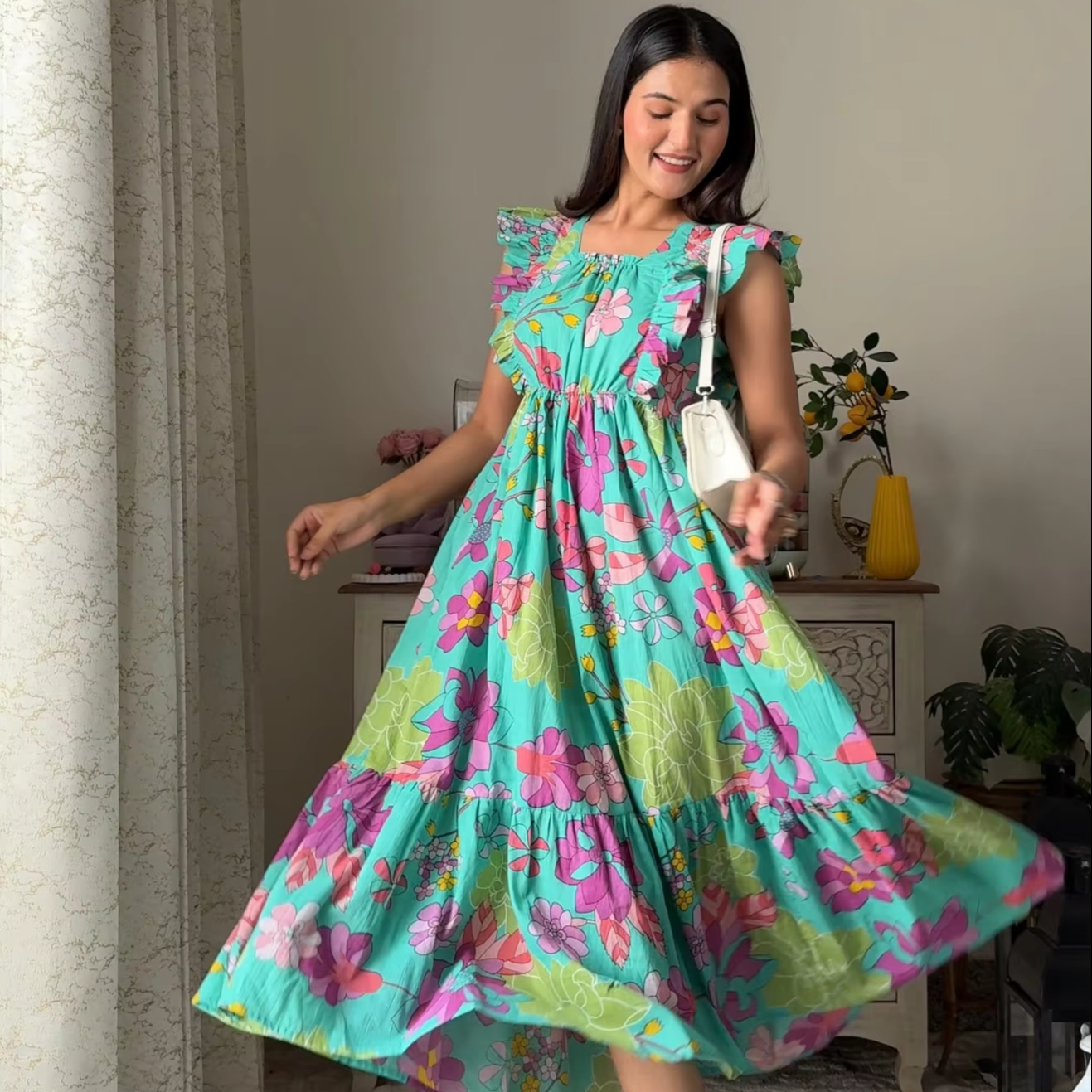 green emerald velvet dress Sea Green Tissue Lehenga – myRiti main image 1