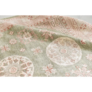 Tapis d'intérieur turc fait main de style moderne, tapis floral vert de qualité supérieure pour salon, vente d'exportateur, commande en gros disponible - Product Image 4