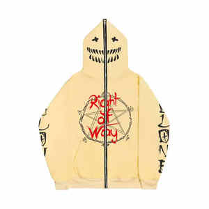 Nuevo diseño único Material de buena calidad hecho con cremallera de cara completa Sudadera con capucha de talla grande Secado rápido Pieza fresca Sudaderas con capucha y sudaderas para hombres - Product Image 3