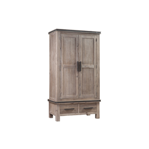 Entrega rápida, marca Atlas, armario de madera, 2 puertas, 2 cajones, muebles de dormitorio de madera maciza de roble, armario, fábrica vietnamita - Product Image 1