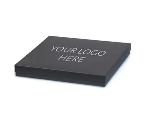 Logo personalizzato stampa UV lamina d'oro che timbra scatola regalo di gioielli di natale nero opaco con scatola di imballaggio con coperchi magnetici