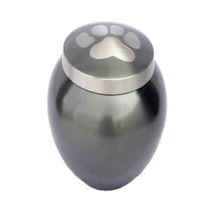 Urne de designer en métal argenté Heard Décoration de la maison Articles de table Dernières urnes de décoration uniques Urnes pour animaux de compagnie de la plus grande qualité à bas prix - Product Image 1