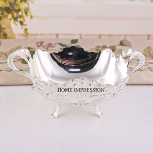 Luxury Aluminum Wire Leaf Design Eco-Friendly Disposable Decorative <b>Bowls</b> <b>Large</b> Medium Small Size Fruits Cookie Snacks <b>Serving</b> - Product Image 3