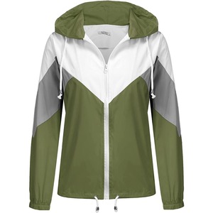 Veste imperméable légère unisexe pour l'hiver, veste de pluie décontractée à imprimé respirant, coupe-vent, fermeture éclair sur le devant - Product Image 4