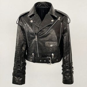 Chaqueta de Motociclista Unisex Elegante de Piel de Oveja 2025, Negra Brillante, Lisa, Teñida, Transpirable, Resistente al Viento, para Otoño, Primavera e Invierno - Product Image 4