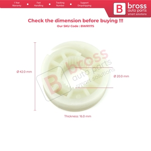 BWR1175 ล้อปรับกระจกหน้าต่าง ด้านหน้า ซ้าย ขวา สำหรับ - Product Image 5