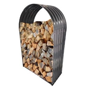 Heavy Duty Firewood Racks Corrugated Galvanized Steel Firewood Storage <b>Log</b> Rack <b>Holder</b> Indoor/Outdoor Campfire Planter - Product Image 1
