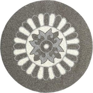 Best Charcoal White Tableware Decorative <b>Placemat</b> Best Theme Design Glass <b>Beads</b> for Parties and Other Functions Mats & Pads - Product Image 1