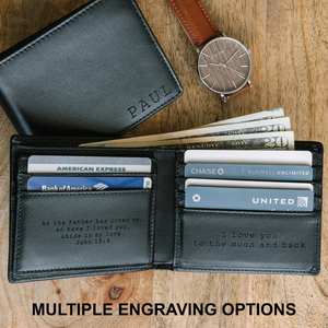 Cartera de cuero multitarjeta informal retro ultrafina para hombre de la mejor calidad, función RFID, cierre de cremallera, regalo de socio de trabajo en el mejor - Product Image 2