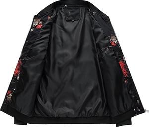 Blouson aviateur élégant à fleurs pour hommes - Product Image 3