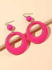 Pendientes de resina cuadrados con diseño de mármol - Product Image 6